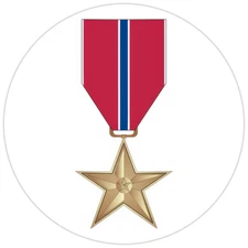 Bronze Star Medal Bumper Sticker Military Vinyl Soldier Decal 5"