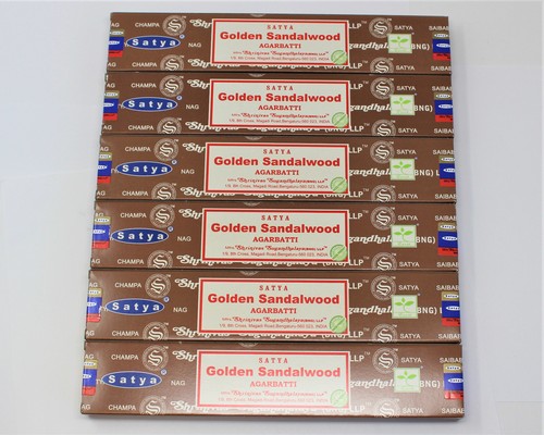 Satya Nag Champa GOLDEN SANDALWOOD Incense Sticks: Choose 15 30 45 90 or 180 gm - Picture 12 of 17