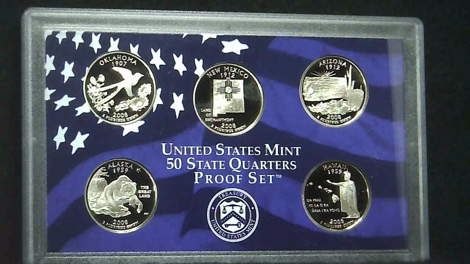 2008-S US Proof State Quarter Mint Set 5 Coins GDC Proof CN CLAD 21loct1002-5 - Image 3 of 4