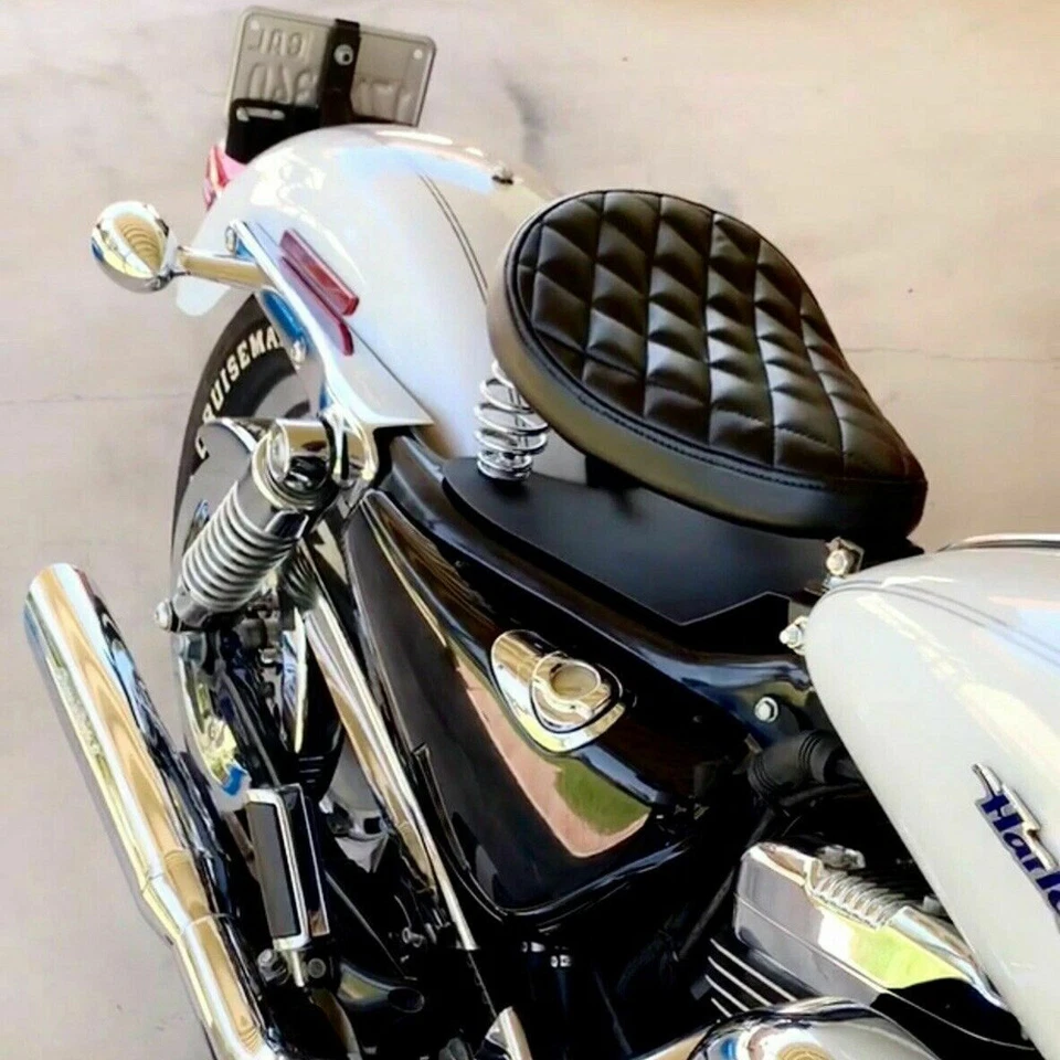 Muelle de asiento para motocicleta Bobber Solo con base para Harley Softail Springer FXSTC Foto 2 de 4