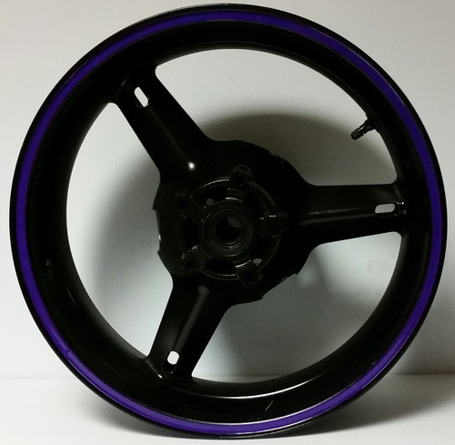 CALCOMANÍAS DE RUEDA DE LLANTAS DE MOTOCICLETA REFLECTANTES PÚRPURA 3M PEGATINAS REFLECTOR - Imagen 2 de 12