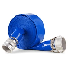 Backwash Hose 3 in x 50 ft Blue High Quality Hose Complete Fittings