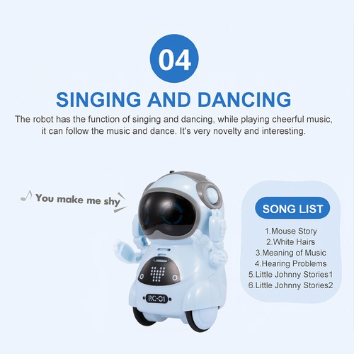 Kids Robot Toy 939A Pocket Robot Talking Interactive Dialogue Dancing Toys A7T2 - Picture 8 of 10