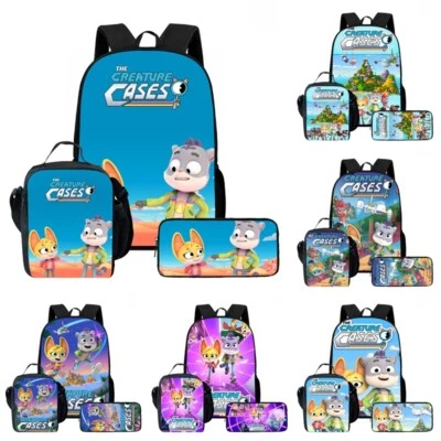 The Creature Cases 3D School Backpack Insulated Lunch Bag Pencil Case Set Gifthh