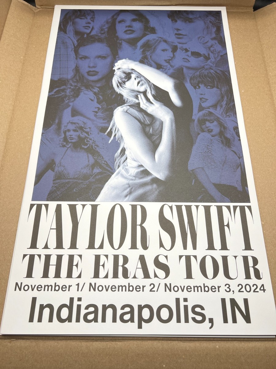 Official Taylor Swift Concert Poster Indianapolis Indy Eras