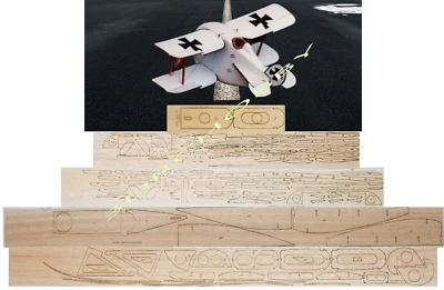 DFW T-28 Floh Biplane 16' RC Airplane Kit Laser Cut Balsa