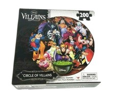 Disney Circle Of Villains 18” Diameter 200 Piece Jigsaw Puzzle Sealed Cardinal