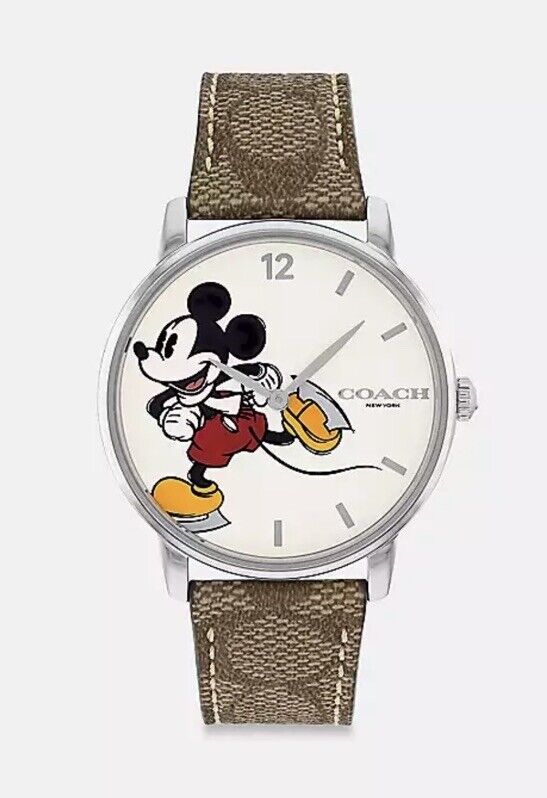 DISNEY X COACH MICKEY MOUSE SKATING GRAND 40MM WATCH NEW IN BOX