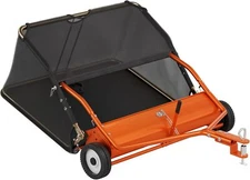 48 inch Tow-Behind Lawn Sweeper for Grass Collection with Leaf Collector Hopper