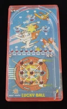 Vintage Mini-Mate Lucky Ball Hand Held Space Theme Pinball Game