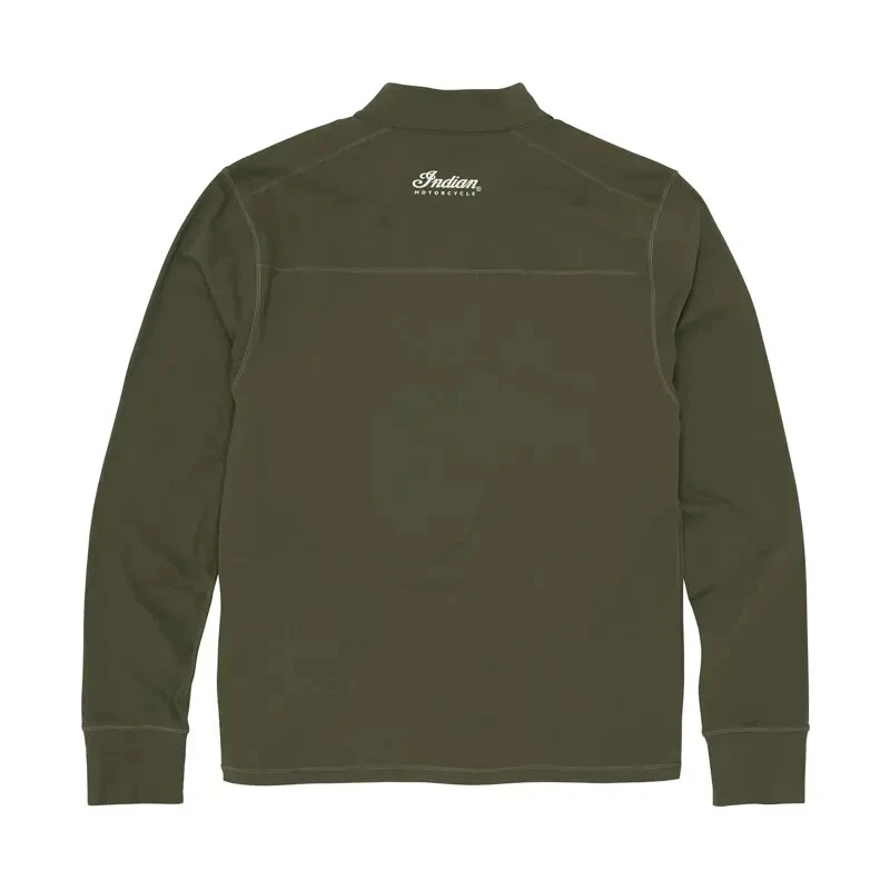 Indian Motorcycle Men's Athlete Script Logo Top Green Foto 2 de 4