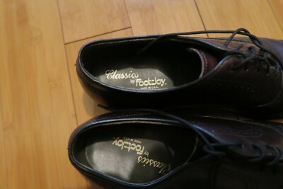 VTG FootJoy Classics Cap-Toe Half Brogue Oxford Wine Red  display picture 1