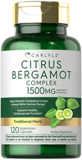Citrus Bergamot Complex 1500mg | 120 Vegetarian Capsules | Non-GMO | by Carlyle