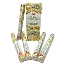 Hem Incense: COPAL WHITE SAGE - You Pick Amount: 20, 60, 100 or 120 Sticks