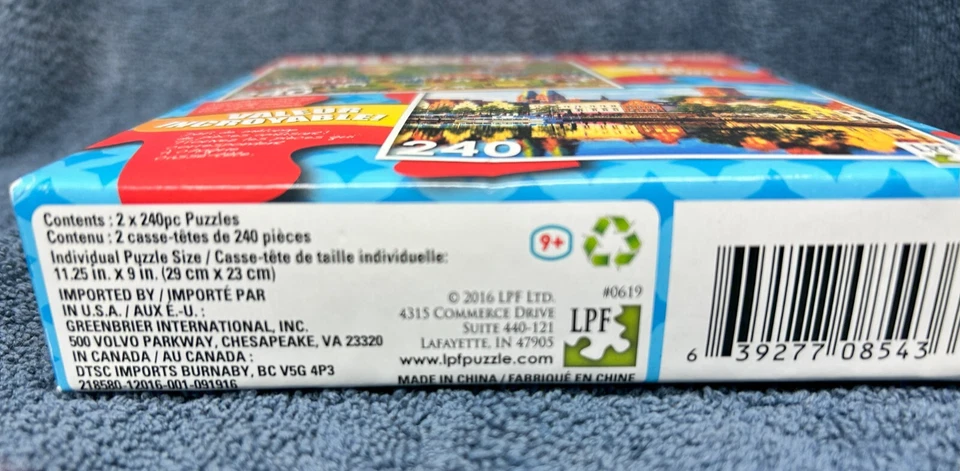 NIB Sealed LPF 2 in 1 240 Piece Puzzles The Winery and Scenic Summer Sunset 2016 - Image 2 of 3