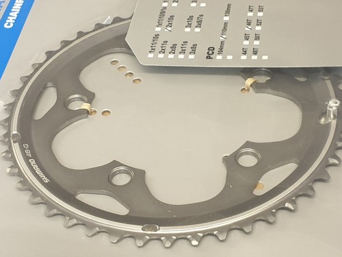 Plato Shimano FC-CX50 (46 dientes) anillo de cadena 10s plata 110 mm BCD compacto NUEVO - Imagen 2 de 5