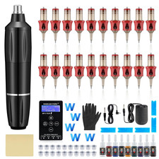 Tattoo Gun Kit - Tattoo Machine Kits Tattoo Supplies Set Tattoo Pen With Tattoo
