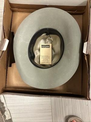 帽子 RESISTOL CATTLEMAN 4xxx VTG RESISTOL CATTLEMAN 4XXX SELF-CONFORMING WESTERN HAT 6 3