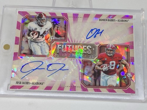 2019 Josh Jacobs RC Damien Harris Legacy Futures Auto #D/10 Alabama Crimson Tide - Picture 3 of 17