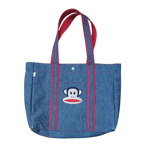 Paul Frank Handtasche / Schultertasche / bestickt in Jeansoptik