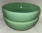 Vintage FIRE-KING  Jadeite OVEN WARE 5 inch  Soup Bowls – Set of 2