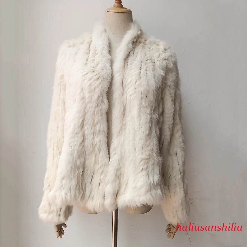 Womens Winter Knitted Real Rabbit Fur Short Coat Jacket Outwear Fashion Knitwear
Opens in a new wind