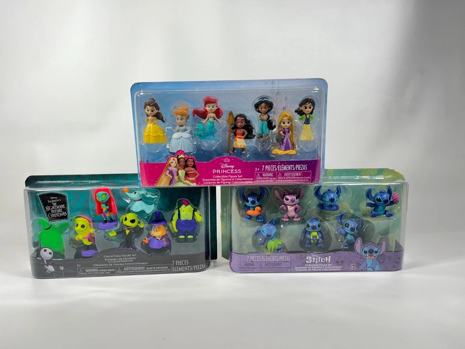 Disney 3" sortido 21 peças conjunto pacote personagem princesa ponto pesadelo - Imagem 3 de 4