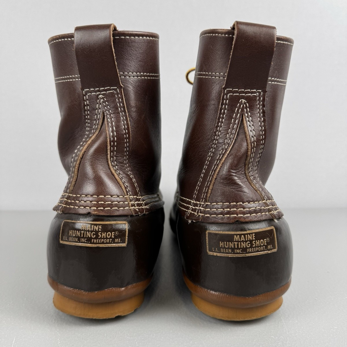 LL Bean Maine Hunting Shoe Men 12 M Brown Leather Rubber  display picture 1