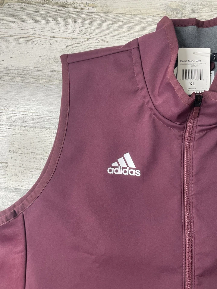 Mississippi State Bulldogs Adidas Modo de Juego NCAA Chaleco Cremallera Completa Para Hombre Talla: XL ¡NUEVO CON ETIQUETAS! Foto 3 de 4