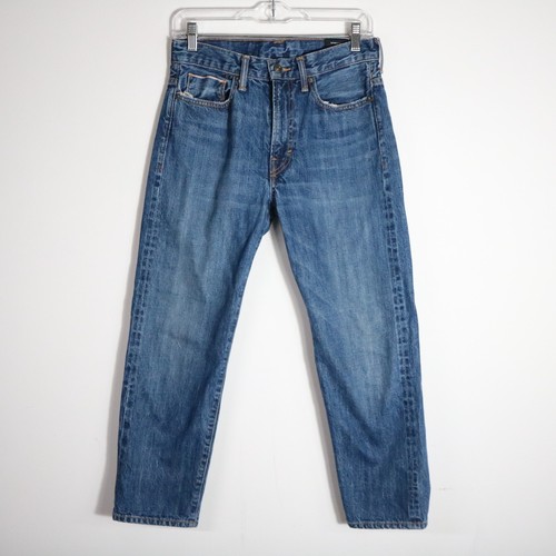 Vince Union Slouch Medium Wash Relaxed Cropped Jean SELVEDGE 26 Japanese Denim