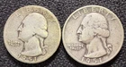 Lot-2 90% Silver 1951 1951D Washington Quarters- Album or Stacking FS NR KM164