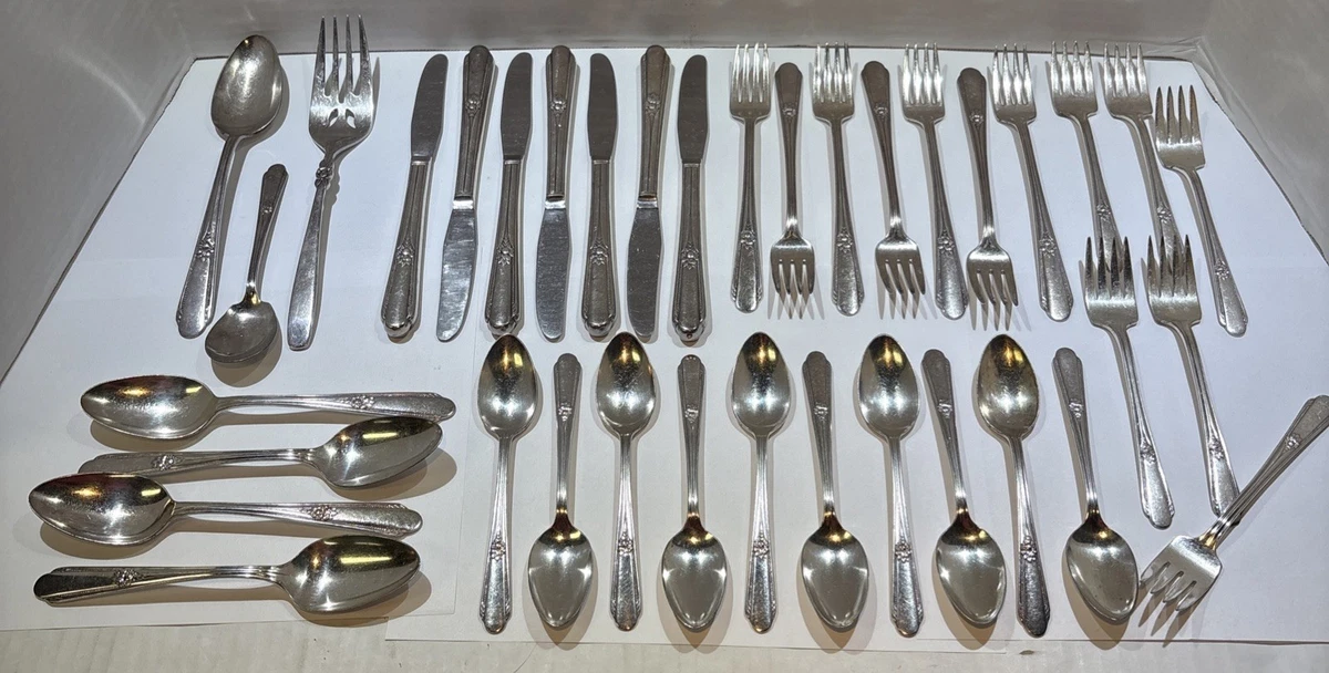 Wm. Rogers & Son 1900-1940 Antique US Silver-Plated Flatware Sets