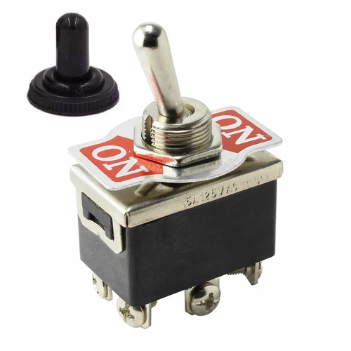 Interruptor De Palanca 6 Vias On-on 15a 250 Vac Impermeable Spst