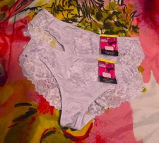 2 NEW MAIDENFORM COMFORT DEVOTION 40159 JXL INVISIBLE COMFORT TANGA PANTIES M/6
