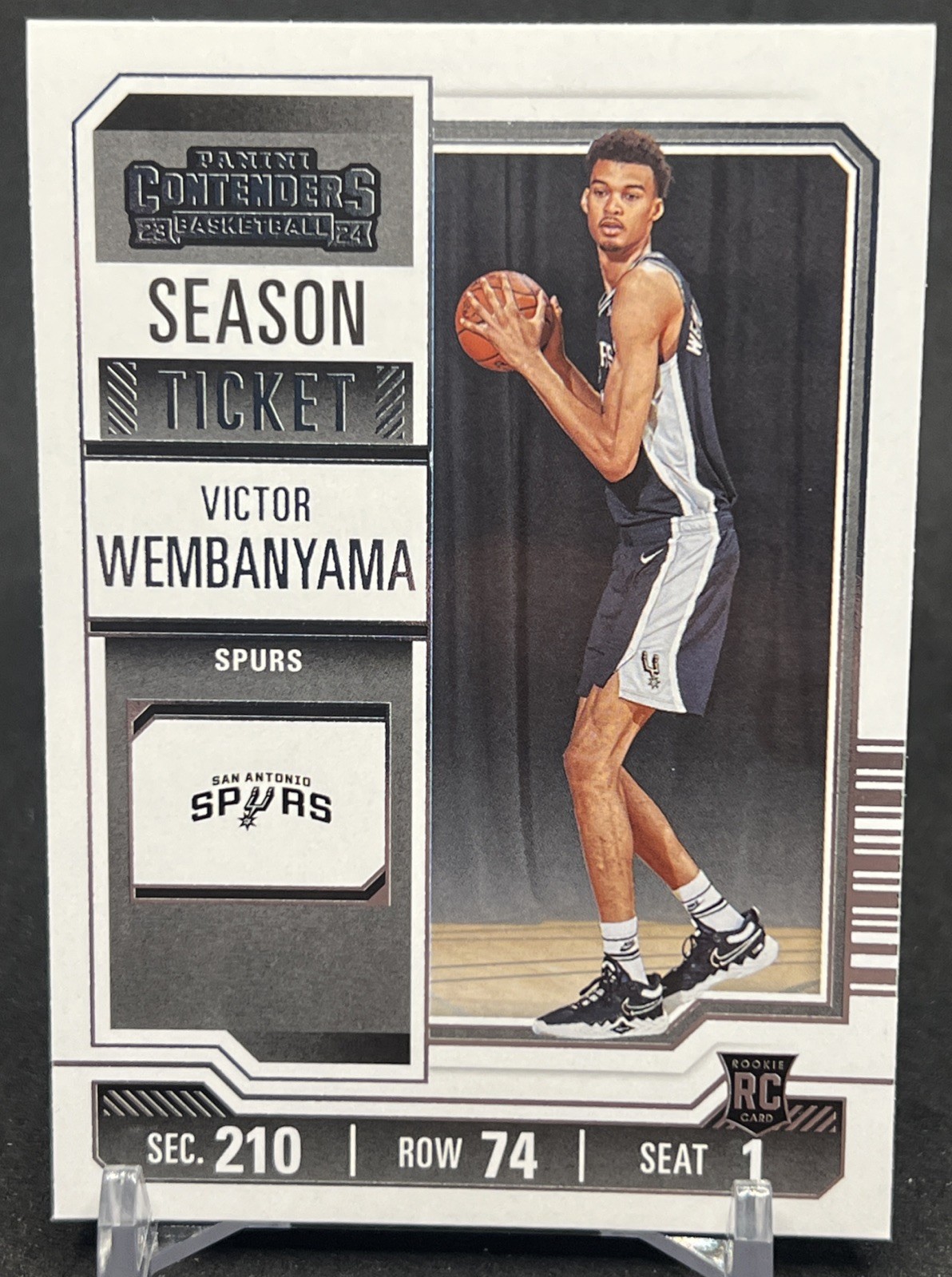 2023-24 Panini Contenders #11 Victor Wembanyama Season Ticket Retail RC