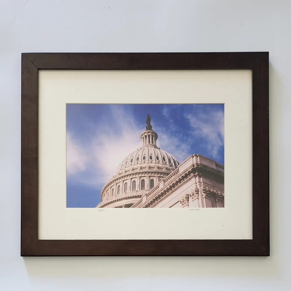 Fotografía firmada por "Taylor" edificio del Capitolio de Estados Unidos Washington D.C. Enmarcado Foto 4 de 4