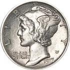 1917-P Mercury Dime - Split Bands
