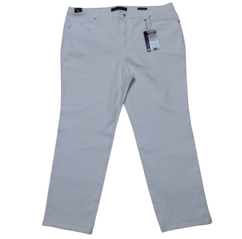 Gloria Vanderbilt Amanda Jeans 20W White Classic Rise Tapered Leg Slimming Jean