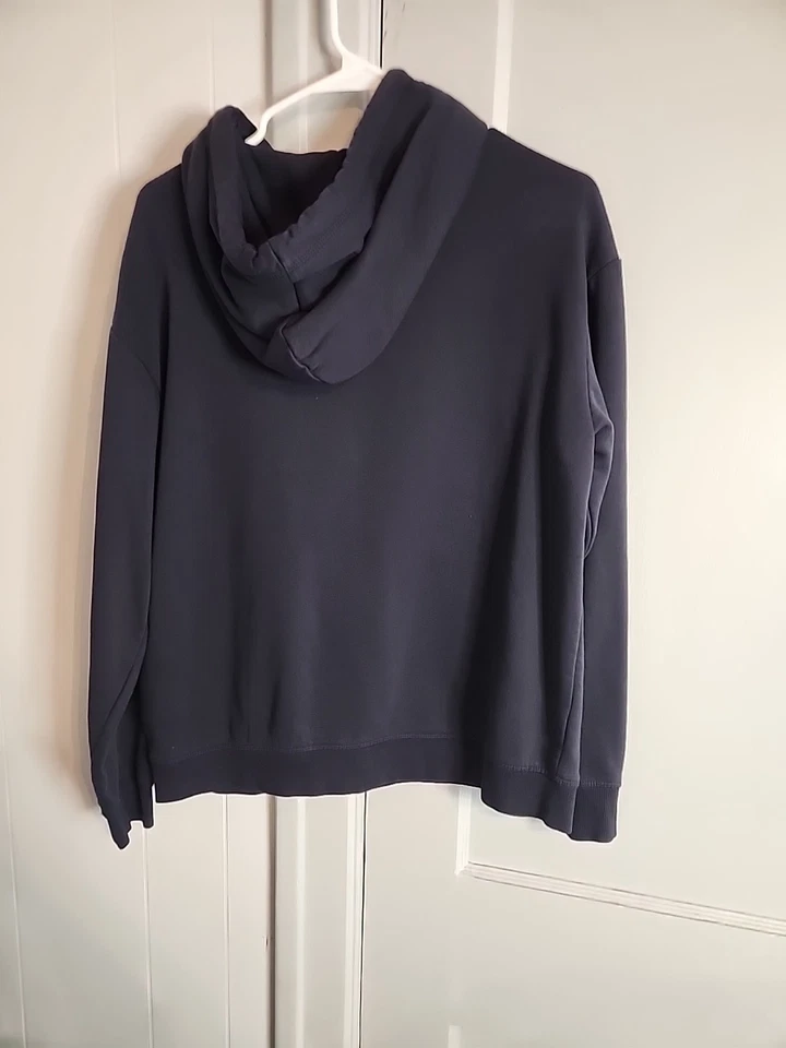 Yale University College Vintage 80s Navy Blue Wrestling Hoodie Sweatshirt - Image 3 of 3