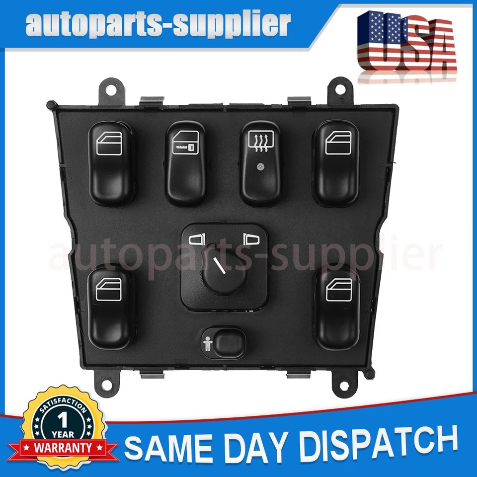 Interruptor maestro ventana eléctrica 1638206610 para 98-03 Mercedes Benz ML320 ML430 ML500 Foto 2 de 4