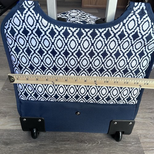 Thirty-One Bags Away We Go Roller Navy And White with Perfect Pendant Pattern - Picture 10 of 13