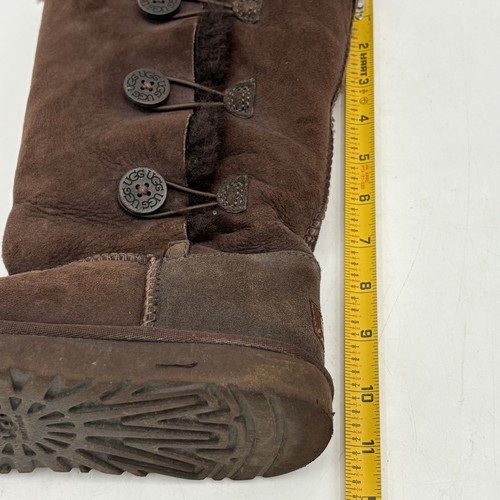 UGG Australia Bailey Boots Triplet Button Lammfell Damen 5 dunkelbraun Winter - Bild 13 von 13
