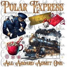 Sublimation Print Christmas Train Ready To Press Paper Ink Heat Transfer