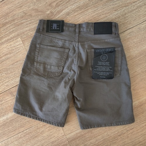 Vintage Genes Black French Terry Denim Slim Fit Men's Shorts Sz 28W Dark Gray - Picture 2 of 9