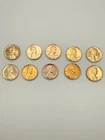 1955-1964 US Mint Proof Lincoln Cents Lot of 10 Copper Proof Pennies #1007