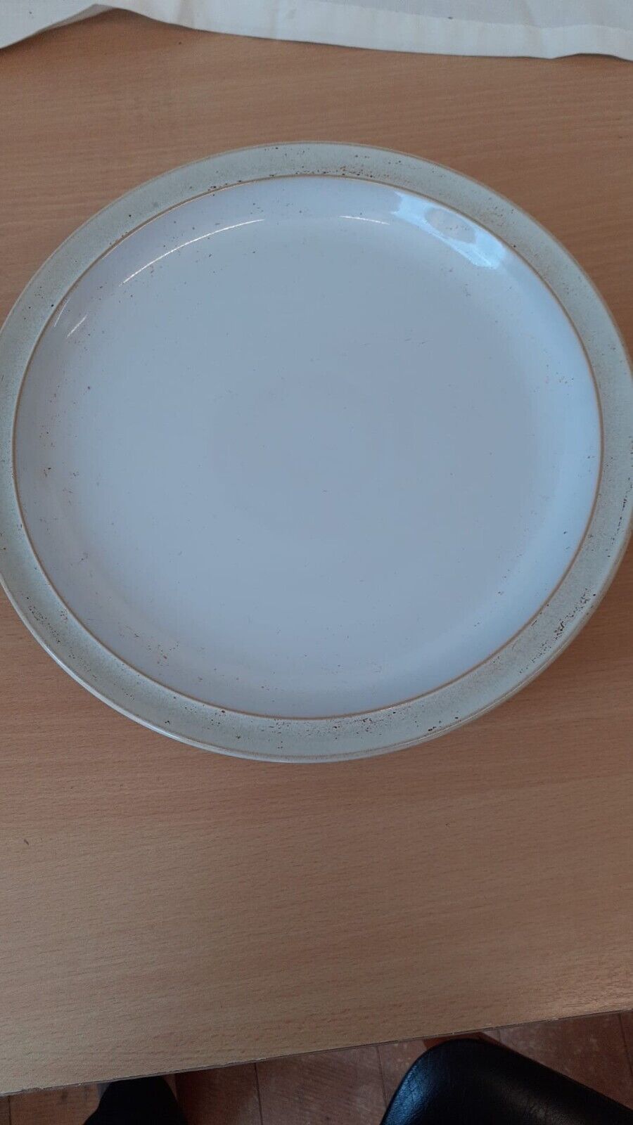 Denby White/Beige Mottled Dinner Plates Set x6 - No Chips/Cracks Bundle