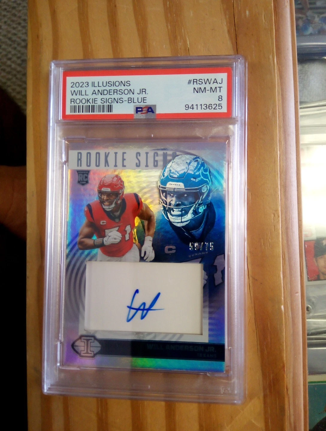 Will Anderson Panini Illusions Rookie Signs #RSWAJ Blue