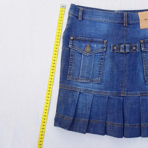 Burberry London Denim Jeans Skirt Women Regular Casual Zipper Logo Size 36 - Imagen 8 de 8