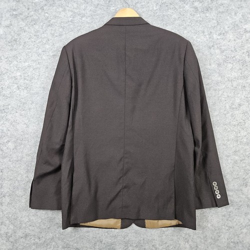 Tiglio Luxe Super 150s Extra Fine Merino Wool Size 42R Novello Brown Blazer - Picture 11 of 12