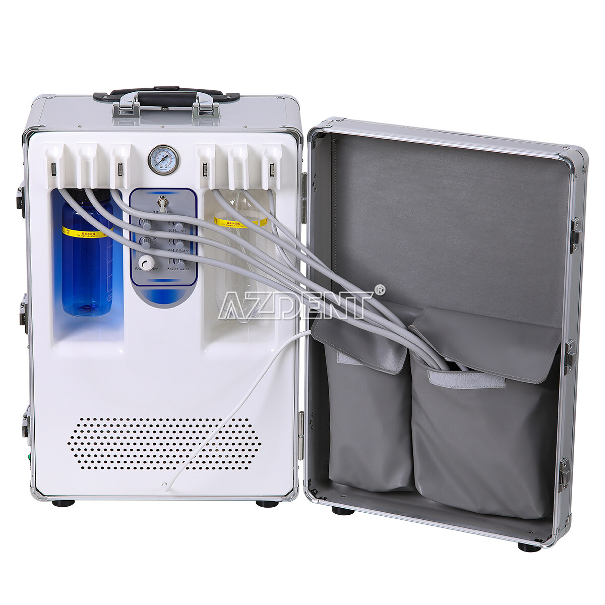 4 Holes Dental Mobile Delivery Unit Air Compressor Rolling Box Suction 4 Holes Dental Mobile Delivery Unit Air Compressor Rolling Box Suction